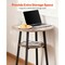 Light Gray 3-Piece Bar Table Set with Rounded Corner Design and Stools